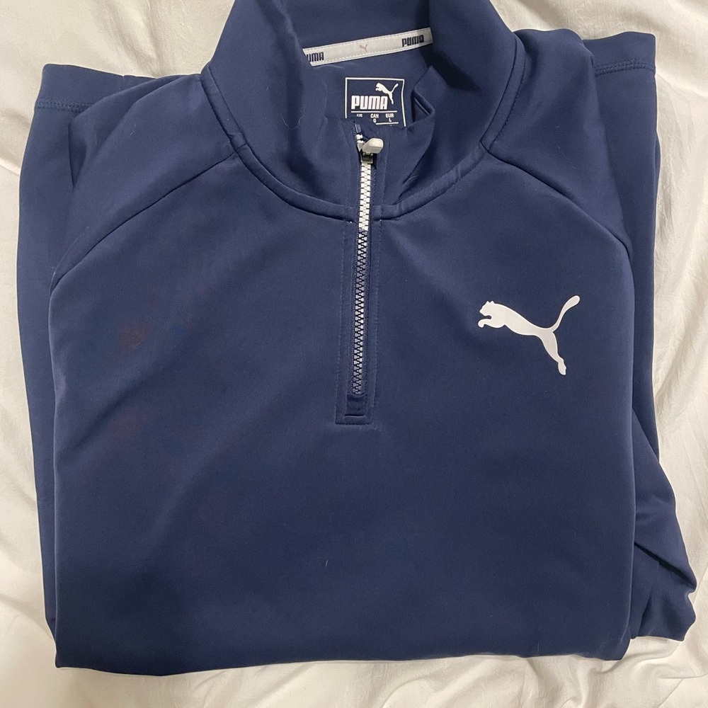 Puma Men's Navy Sweater 1/4 zip